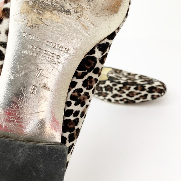 EMY MACK Leopard Print Motif Flats Round Toe SZ 7 - Picture 8 of 8